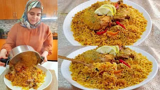 ضروري تجربيه العشاء بهد الطريقة 🥰الروز بالخضر / الكبسة السعودية بلمسة مغربية