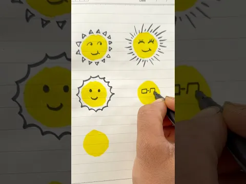 moods of sun #drawingforkids #art #easydraw #drawing #easydrawing #short #shorts #emoji #happy