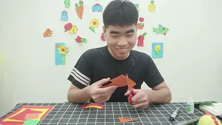 Bé vẽ ngôi nhà có mái đỏ. 🏠