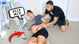 FALLING DOWN WHILE PREGNANT PRANK!
