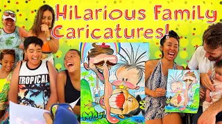 😂 Hilarious Family Caricature Reactions! | Epic Drawing Compilation