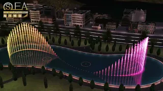40-50M music dancing fountain design animation