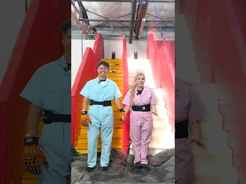 Slippery vs Sticky Stairs! 🧗👫