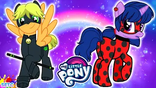 My Little Pony Transforms 🦄 Twilight Sparkle Glow Up into Miraculous Ladybug Princess Ponies 🐞