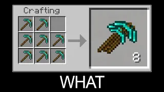 Minecraft Wait What meme part 30 (A lot of diamond pickaxes)