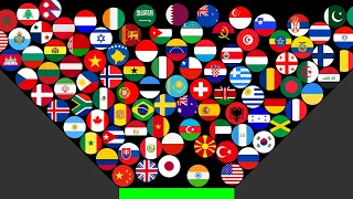 100 Countries Marble Race in Algodoo