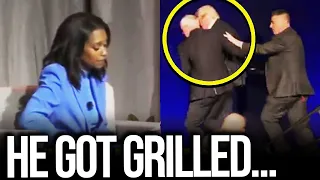 Trump RUSHED OFF STAGE as Black Reporters GRILL HIM