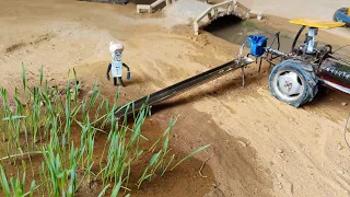 Diy Mini Tractor Project |  How To Give Water To Wheat Fields Science Technology ||