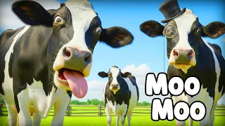 FUNNY COW DANCE 4 for Kids │ Cow Song & Cow Videos 2027 │ Long Version 2