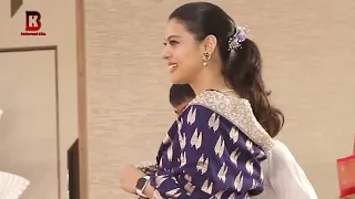 Kajol's Son Yug Devgn Cute Moments With Nani At North Bombay Navratri Durga Pooja Samiti 2021
