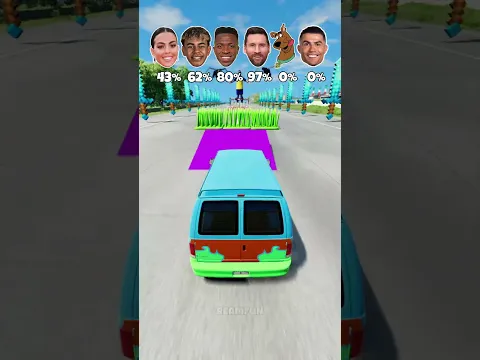🤩CR7 Vs Messi Vs Lamine Yamal⚽Obstacles race! #simulator #shorts