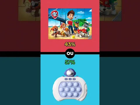 brincar de quebra cabeça ou brincar de pop it eletrônico? 🧩⚽ qual você prefere? 😁