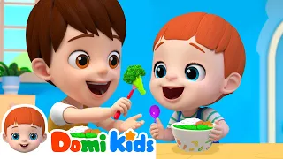 Yes Yes Vegetables! 🥕🥦🍅 | Food Songs 🎶 | Nursery Rhymes 🎵 | Kids Songs | Clip| Domi Kids
