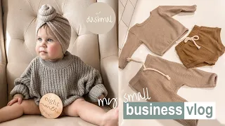 venturing into baby clothing! small business vlog #8