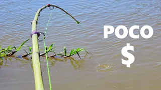 PESCA CON POCO DINERO, Cañas de "BAMBÚ" pesca urbana