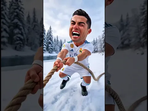 أفاتر ينقذ رونالدو وميسي من تحت الجليد 😱❄️❤️ #shorts #شورت