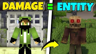 If I Take Damage, I Convert Into a Scary Entity || Minecraft Entity
