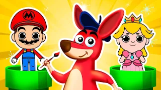 New! 👨🏻‍🔧👸🏼 Learning colors with Peach, Super Mario and Luigi | Superzoo