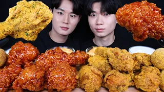 뿌링클 양념치킨 치즈볼 치킨 먹방ASMR MUKBANG FRIED CHICKEN & CHEESE BALL チキン チーズボール eating sounds