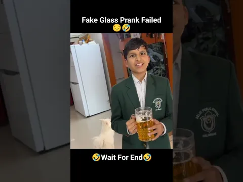 Fake Glass Prank Failed 🤣 #shorts #youtubeshorts