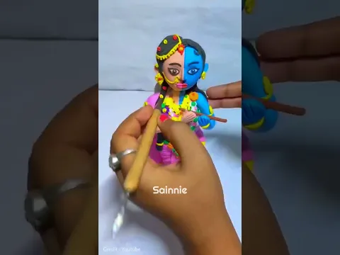 DIY Radha's Ardhnarishwar Avatar 🧚 @SainnieBioz @MrBeast #shorts #viral #diy