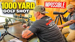 We hung a golf ball 10 football fields away and shot it with a rifle!