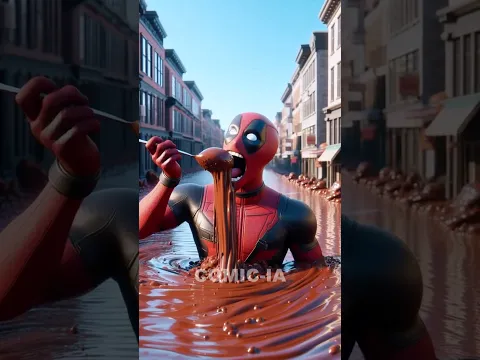 A cidade inteira foi tomada por uma enchente de chocolate!