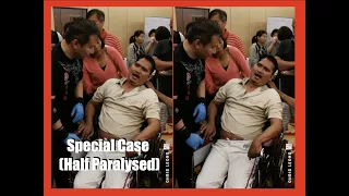 This half paralysed man, brought by his family to see Master Chris Leong for bones re-alignment