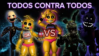 ¿Qué Pasaría si TODOS los ANIMATRÓNICOS se PELEARAN? | Escalas de PODER FNAF