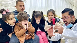 بنت صغيرة تنجح في خطة الهروووب من التطعيم 💉