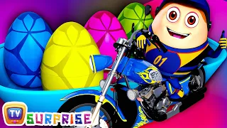 Learn Colors and Shapes with Race Bikes and Surprise Eggs Bike Toys – ChuChu TV FunZone