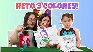 🩷3 MARKER CHALLENGE 🥰 PEPPA PIG SIRENA KAWAII 🎨 LAS PEQUEÑAS COLOREAN A LAS GUERRERAS K-POP #art
