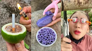 Survival Skills: The show AMAZING Smart idea and Useful In Forest with single mom #youtubeshorts 