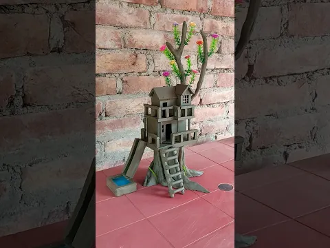 “How to Make a Clay Tree House with Pool & Slide” || #clayhouse ##mudhouse #treehouse