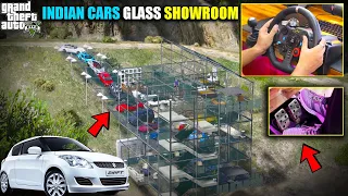 GTA 5 : Michael New Indian Cars Full Glass Showroom With Hyundai Verna Gameplay With Logitech G29