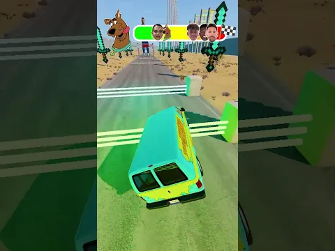 🤩CR7 Vs Messi Vs Vinicius Junior Vs Lamine Yamal🚗Course Challenge! #beamngdrive #simulator #shorts