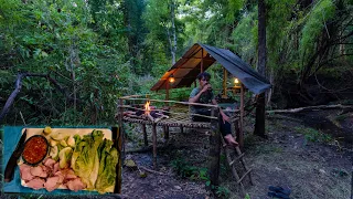 solo adventure in forest cooking សម្រាកក្នុងព្រៃធ្វើម្ហូបញាំម្នាក់ឯង EP 113