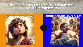 qual é o ano exato do nascimento de Jesus Cristo!?🤔