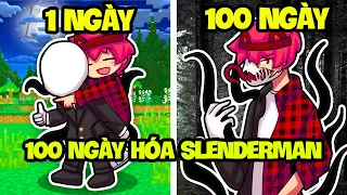 HACHI 100 NGÀY HÓA THÀNH SLENDERMAN TRONG MINECRAFT*HACHI 100 NGÀY HÓA SLENDERMAN*