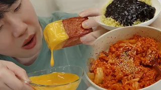 통스팸에 김치볶음밥에 공화춘짜장.. Do you like.. spam? Cinema Mukbang by DoNam
