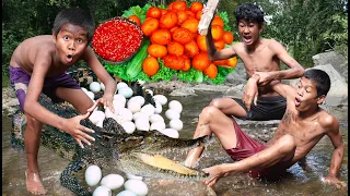 Survival in the rainforest - Oop! to day meet crocodiles & egg eating