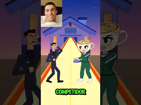 ¡Messi y Ronaldo en el juego del calamar😨🐙!. Ronaldo🐐 y Messi👑.