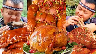 【ASMR MUKBANG】BRAISED PORK CHOPS丨CHINESE FOOD EATING SHOW丨TIKTOK FUNNY VIDEOS