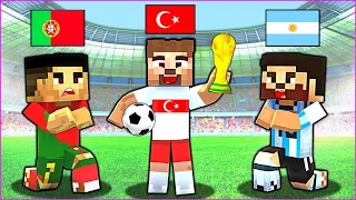 MİNECRAFT FUTBOLCU ÜLKELER YARIŞIYOR! 😱 - Minecraft