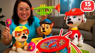 ¡Los cachorros tienen miedo! ⛈️🐾 Vamos a espantar la tormenta con Wendy