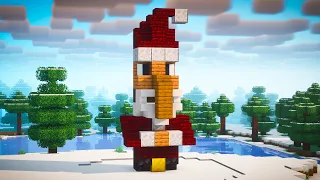 Minecraft Santa Villager Statue Tutorial 🎅 | Easy Christmas Build
