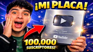 Me llegó la placa de 100,000 😭🏆