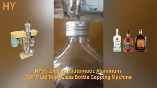 HY| Semi automatic Aluminum ROPP Lid Rum Glass Bottle Capping Machine |HYSC- 1A