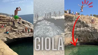DANGEROUS High Cliff Jumping in water 😳Thasos GIOLA Natural Pool