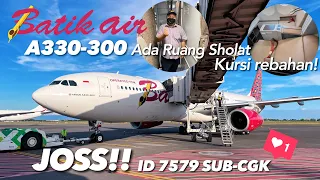 MANTAP!! Naik Pesawat Besar BATIK AIR A330-300 Business Class ID 7579 Surabaya - Jakarta